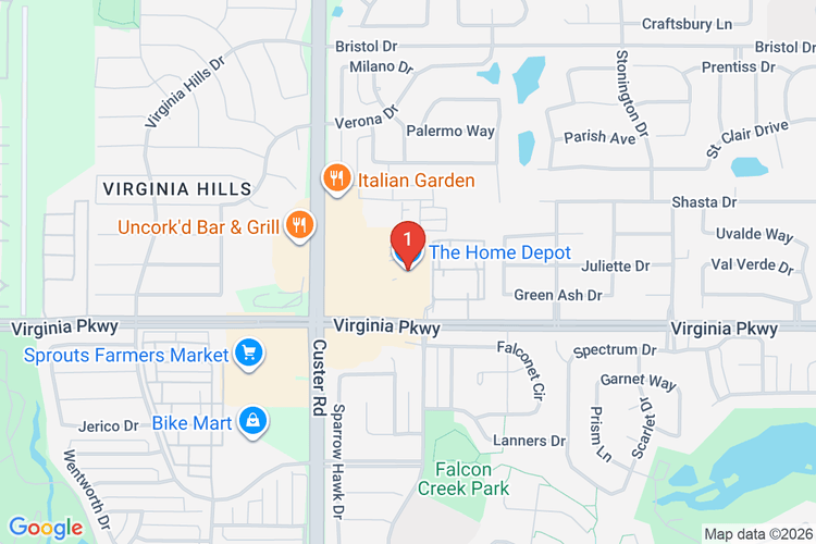 Map showing HOME DEPOT #6809 location