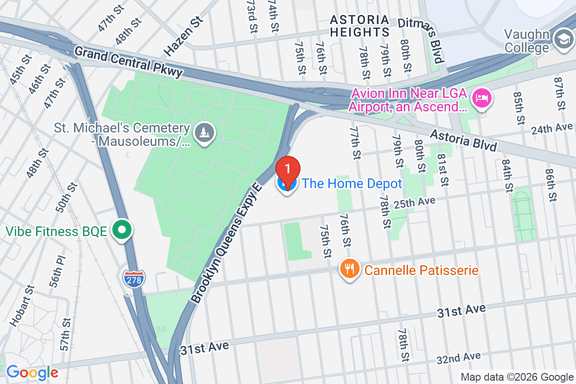 Map showing HOME DEPOT #6844 location