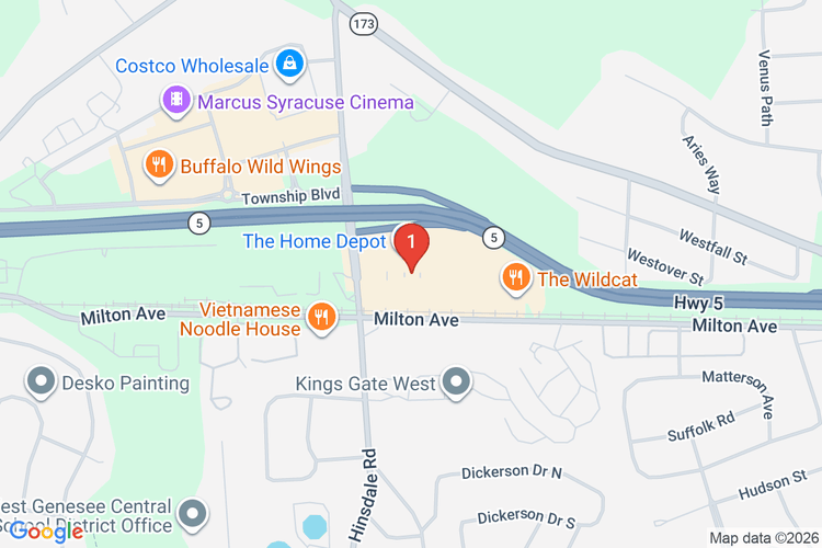 Map showing HOME DEPOT #1257 location