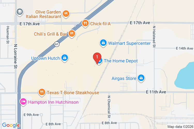 Map showing HOME DEPOT #2214 location