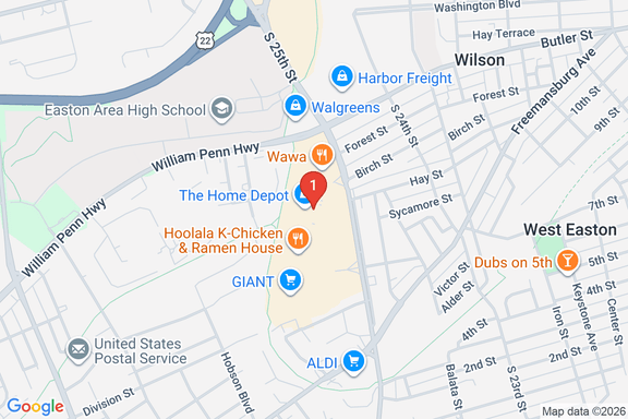 Map showing HOME DEPOT #4173 location