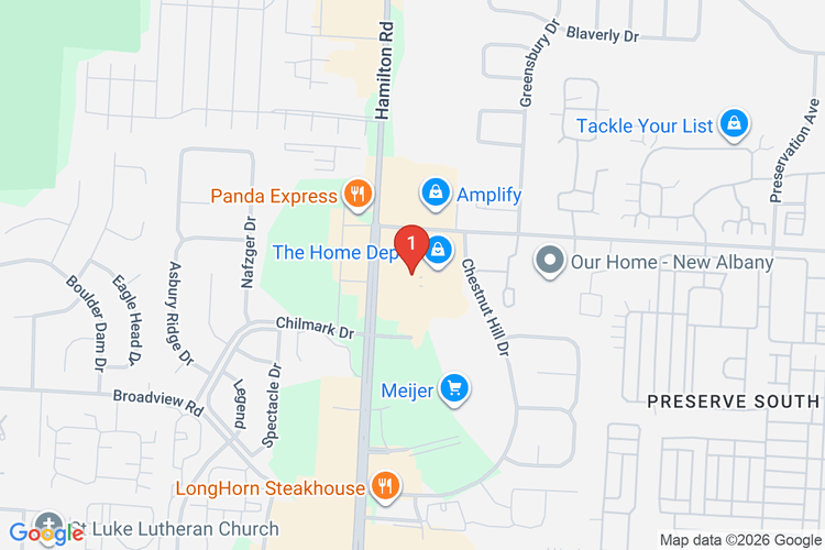 Map showing HOME DEPOT #3828 location