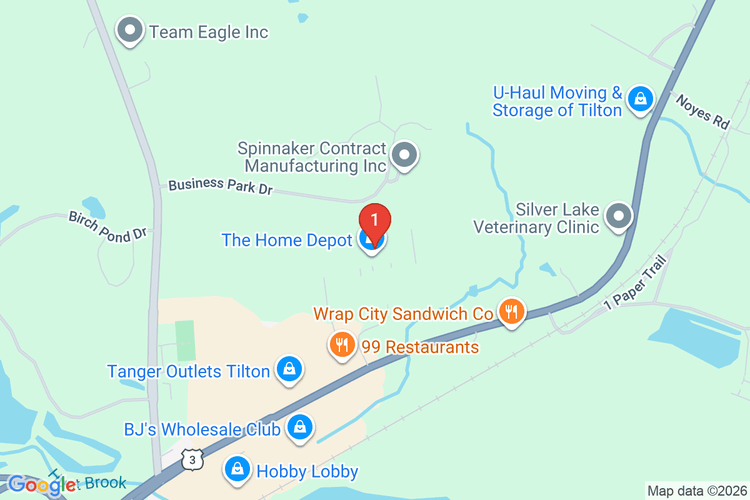 Map showing HOME DEPOT #3402 location