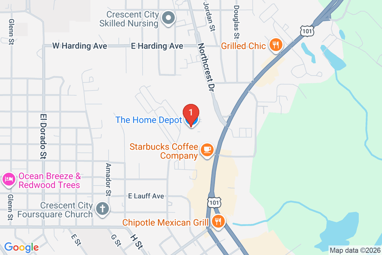 Map showing HOME DEPOT #8524 location