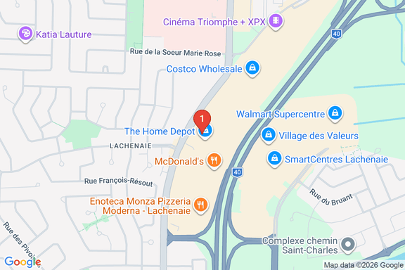 Map showing HOME DEPOT CAN #7139 location