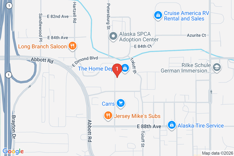 Map showing HOME DEPOT #8940 location