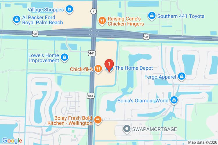Map showing HOME DEPOT #6379 location