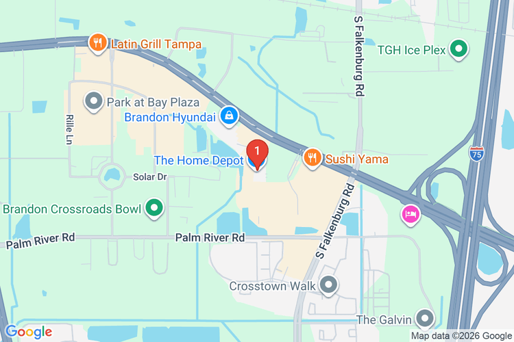 Map showing HOME DEPOT #0243 location