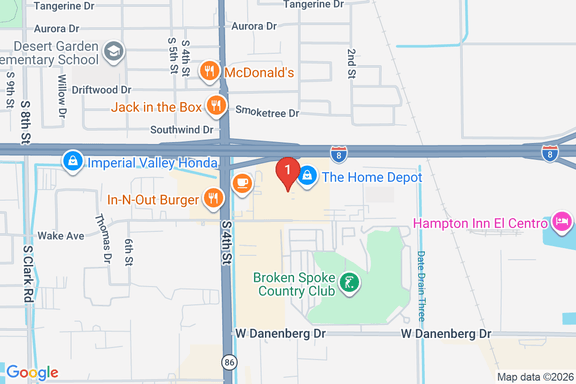 Map showing HOME DEPOT #1059 location