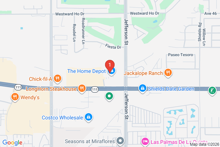 Map showing HOME DEPOT #6630 location