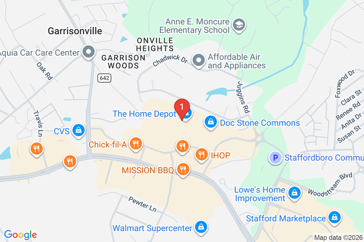 Map showing HOME DEPOT #4637 location