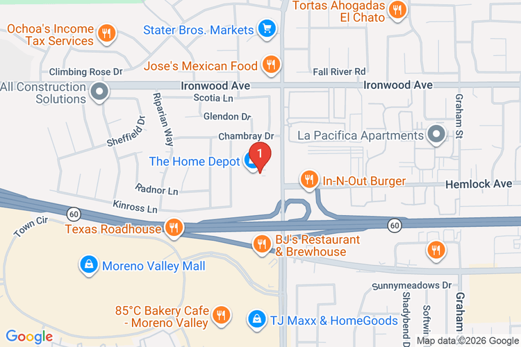 Map showing HOME DEPOT #0616 location