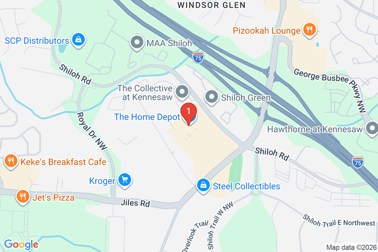 Map showing HOME DEPOT #1777 location