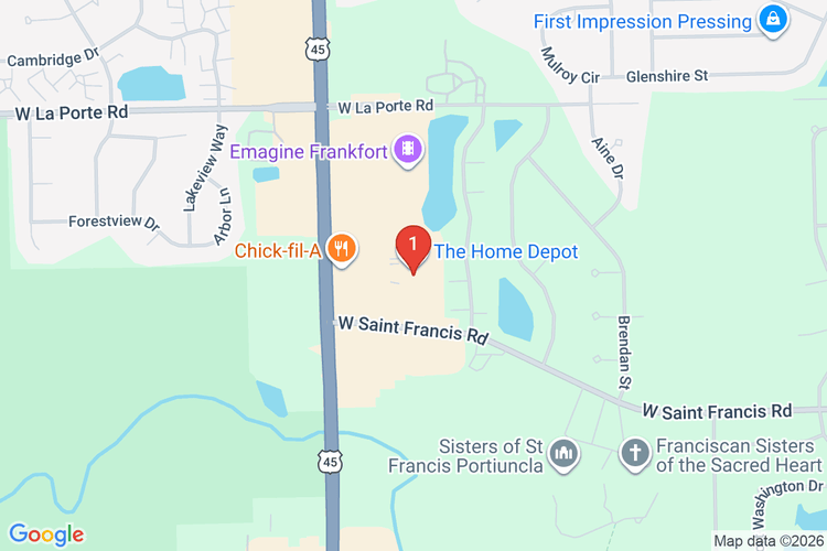 Map showing HOME DEPOT #6919 location