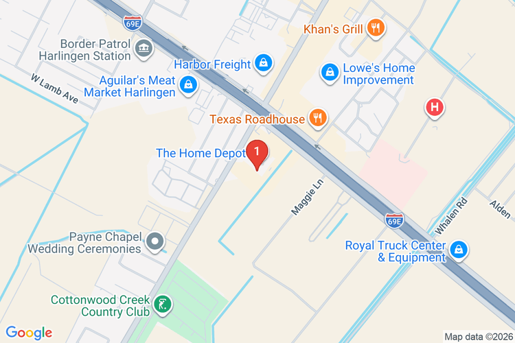 Map showing HOME DEPOT #6528 location