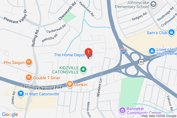 Map showing HOME DEPOT #2503 location