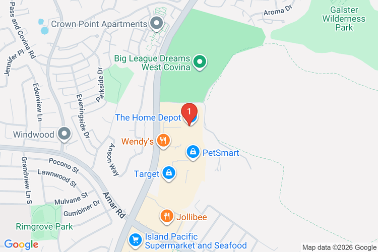 Map showing HOME DEPOT #8463 location