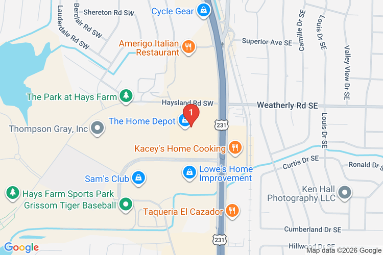Map showing HOME DEPOT #0888 location
