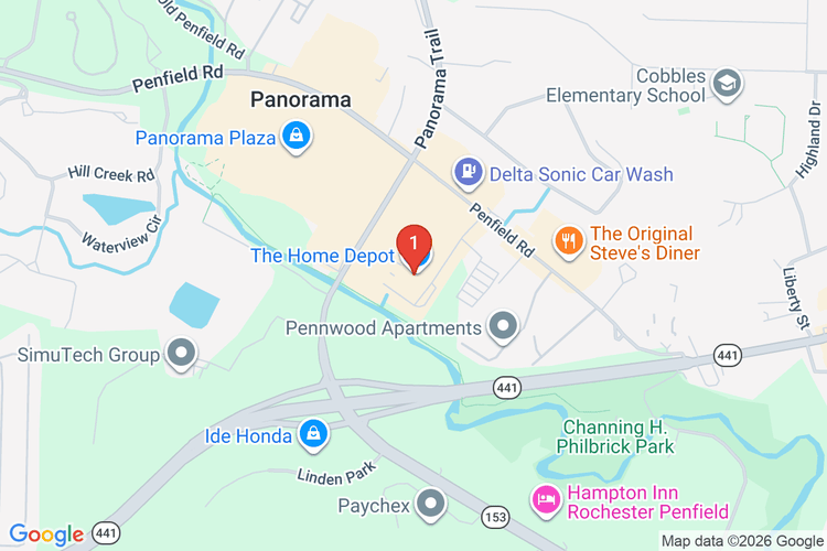 Map showing HOME DEPOT #1247 location