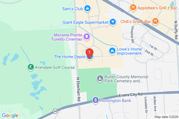 Map showing HOME DEPOT #4139 location
