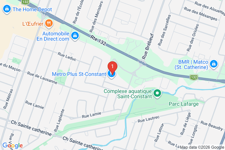 Map showing HOME DEPOT CAN #7185 location