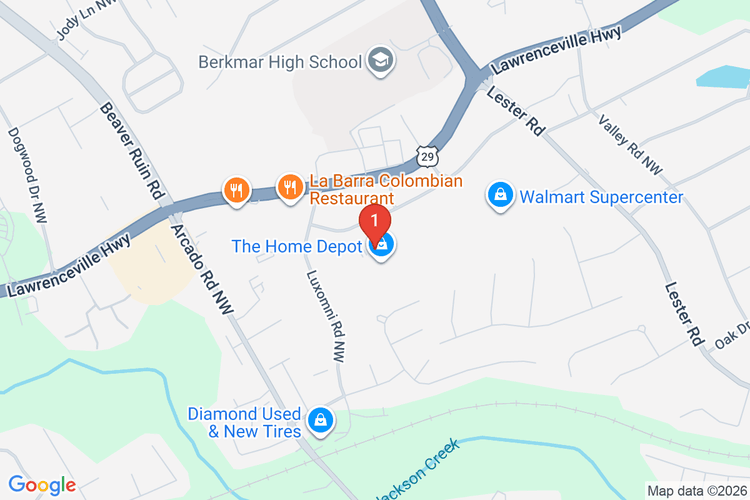 Map showing HOME DEPOT #1775 location