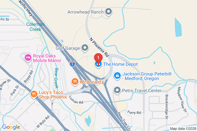 Map showing HOME DEPOT #8557 location
