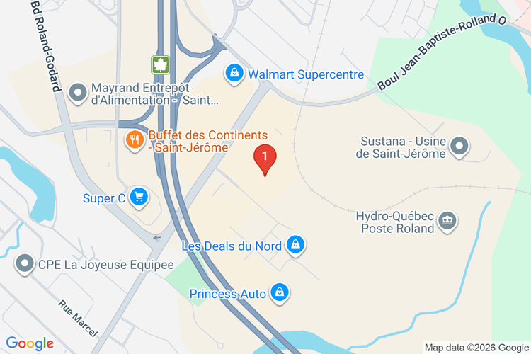Map showing HOME DEPOT CAN #7147 location
