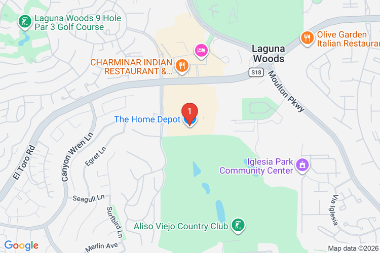 Map showing HOME DEPOT #6628 location