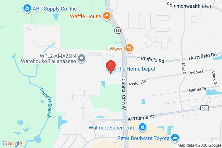 Map showing HOME DEPOT #6374 location