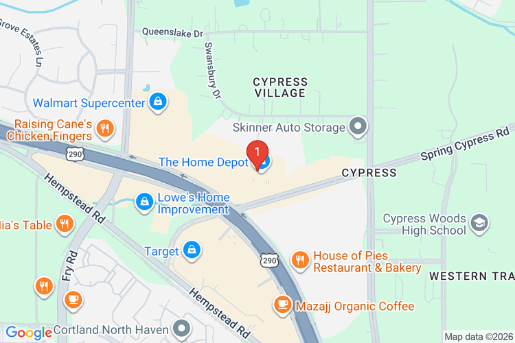 Map showing HOME DEPOT #6586 location