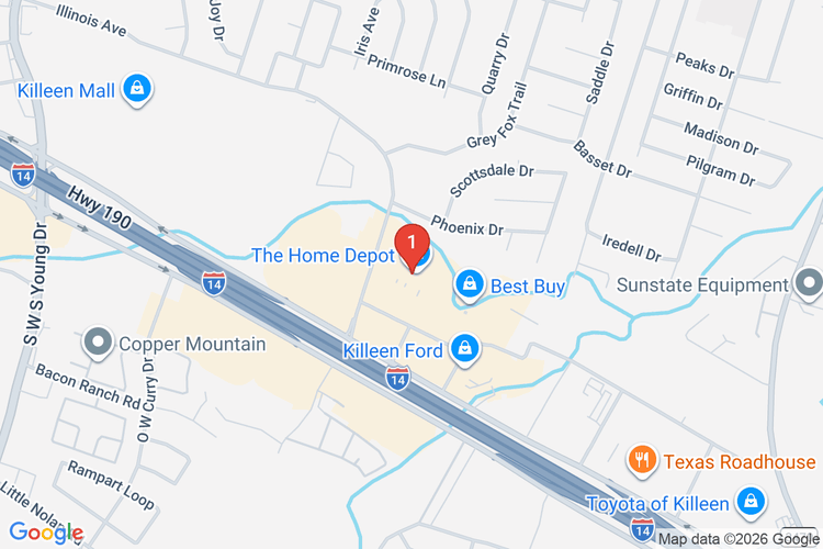 Map showing HOME DEPOT #6526 location
