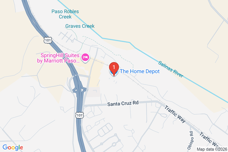 Map showing HOME DEPOT #1031 location