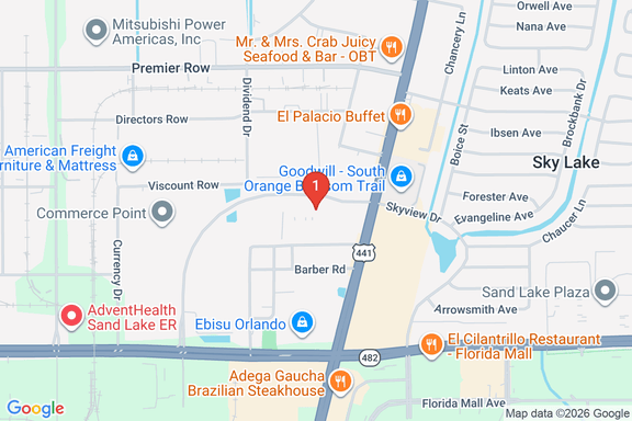 Map showing HOME DEPOT #0232 location