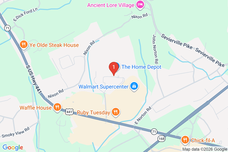Map showing HOME DEPOT #0773 location