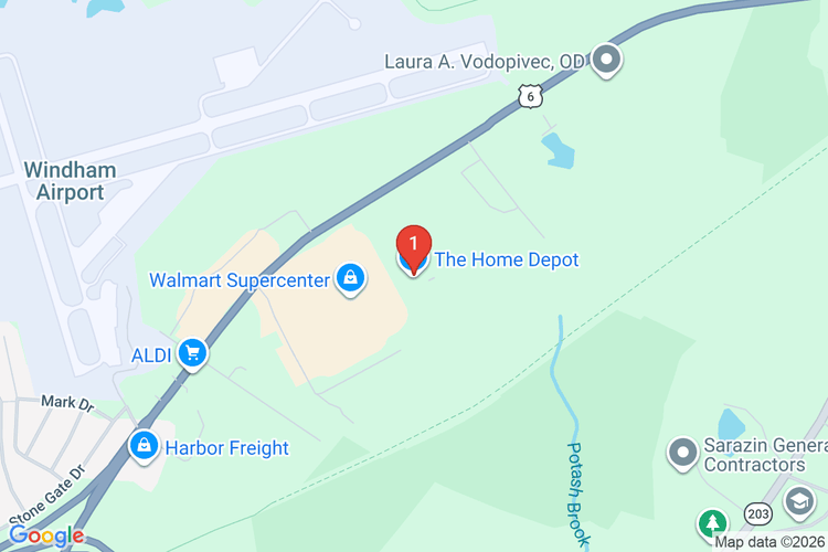Map showing HOME DEPOT #6230 location