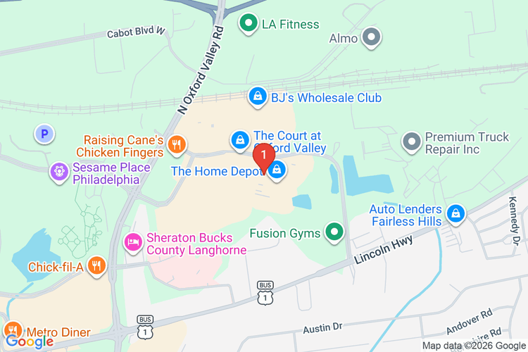 Map showing HOME DEPOT #4102 location