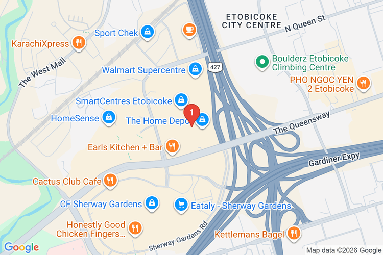 Map showing HOME DEPOT CAN #7011 location