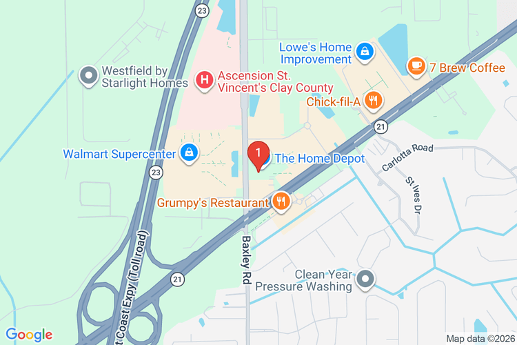 Map showing HOME DEPOT #6935 location