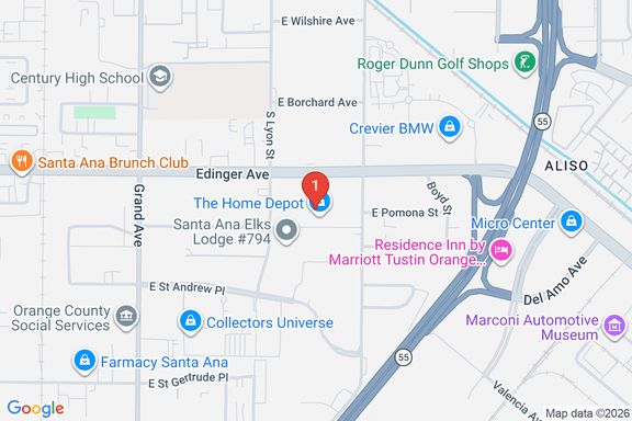 Map showing HOME DEPOT #6680 location