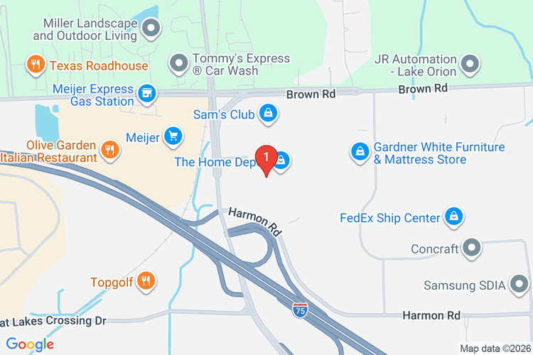 Map showing HOME DEPOT #2764 location