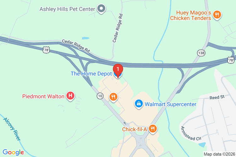 Map showing HOME DEPOT #1774 location