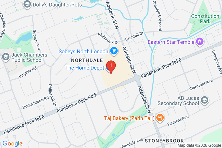 Map showing HOME DEPOT CAN #7009 location