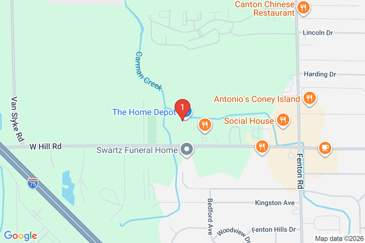 Map showing HOME DEPOT #2763 location