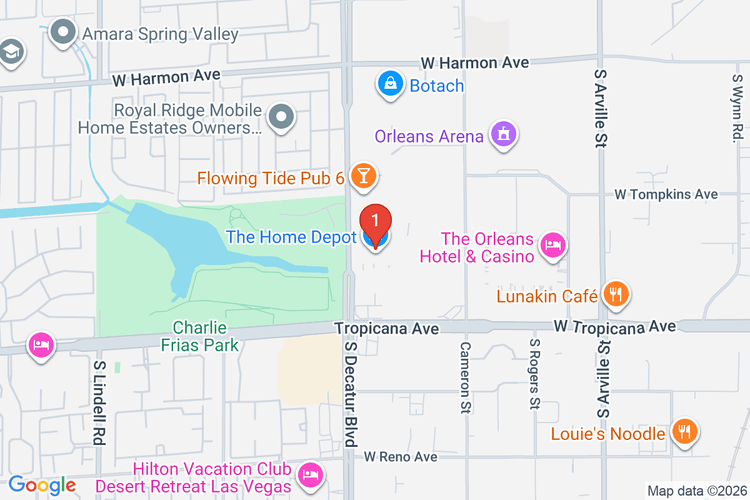 Map showing HOME DEPOT #3318 location