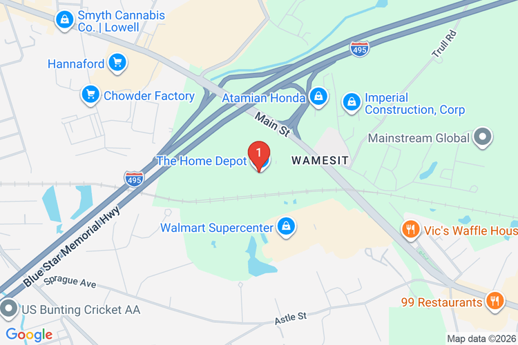 Map showing HOME DEPOT #2668 location