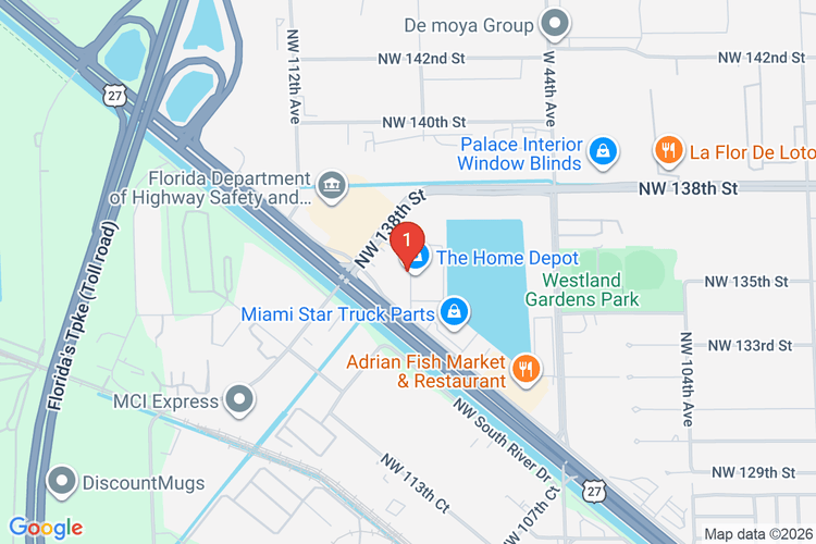 Map showing HOME DEPOT #6872 location