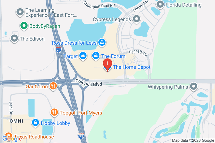Map showing HOME DEPOT #8444 location