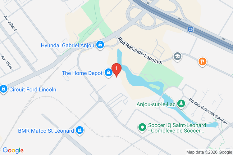 Map showing HOME DEPOT CAN #7156 location
