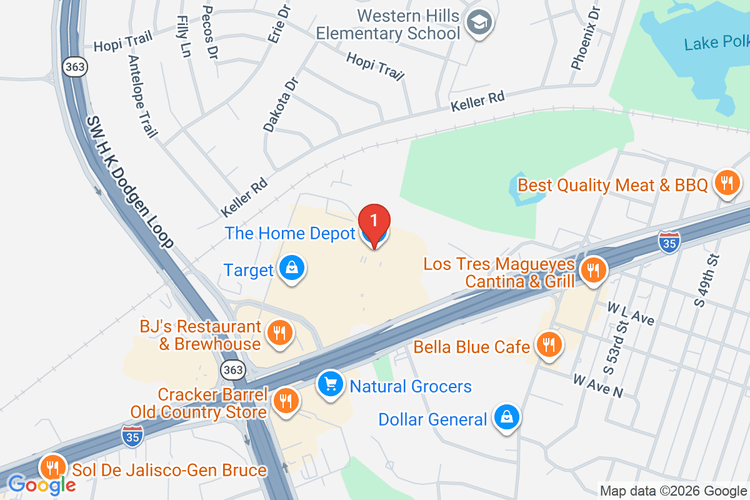 Map showing HOME DEPOT #6863 location